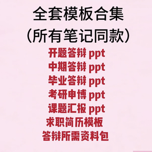 高质量极简风开题毕业通用答辩ppt模板研究生复试组会汇报ppt模板