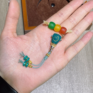 新品红绿灯三通配饰全套雪巴琉璃菱镁矿万能轴弟子珠文玩diy套装