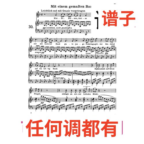 Mit einem gemalten Band 3F伴奏谱正谱声乐