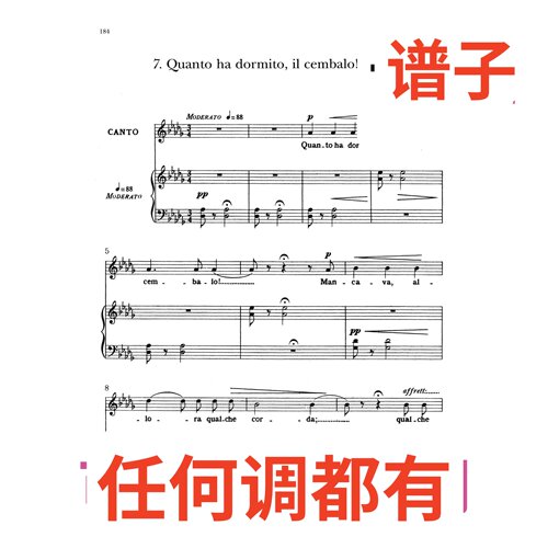 07 quanto ha dormito il cembalo 2bD伴奏谱正谱声乐