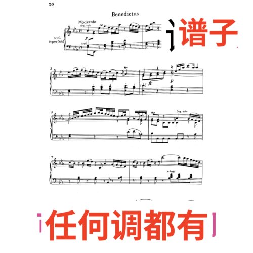 benedictus bE6伴奏谱正谱声乐