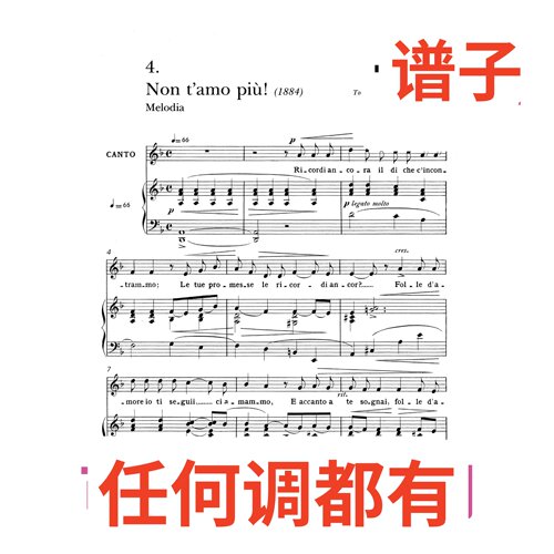 Non t'amo piu 7F伴奏谱正谱声乐