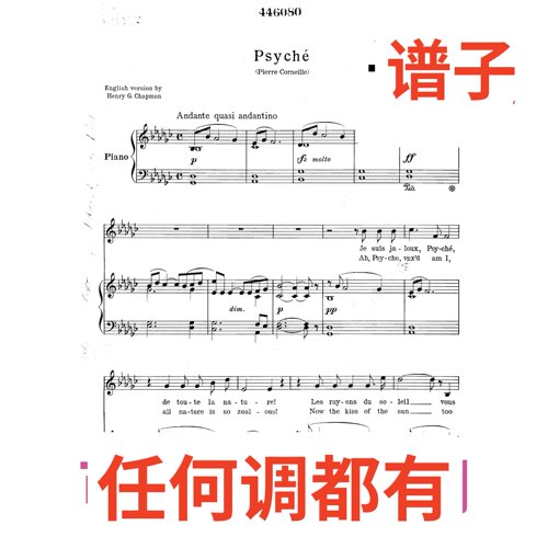 原件bG3  Psyché伴奏谱正谱声乐