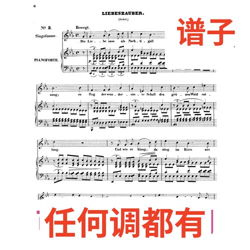 03 liebeszauber 4bE伴奏谱正谱声乐