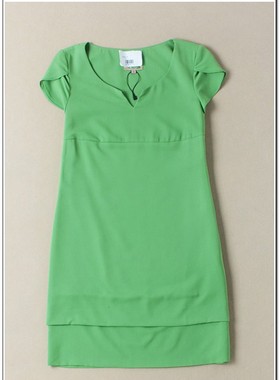 【特价】外贸原单 法国大牌LANV** 优雅简约设计棉麻连衣裙