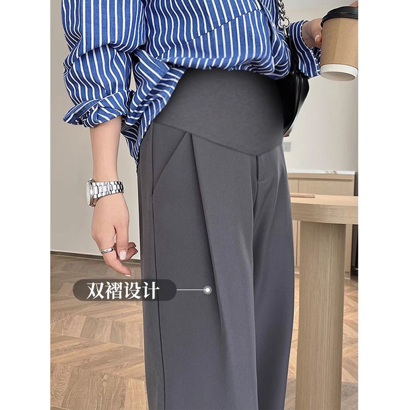 孕妇西装裤子春秋季新款外穿打底裤灰色垂感直筒阔腿拖地长裤春秋,孕妇装/孕产妇用品/营养,孕妇休闲裤,淘宝优惠券,粉丝福利购,淘宝优惠卷