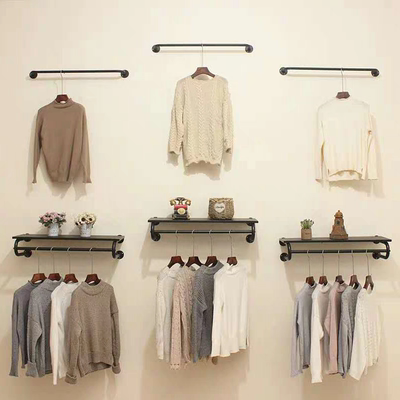 衣架展示架上墙侧挂壁挂衣服货架墙上挂衣架服装展示架晾衣架家用