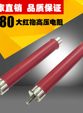 RI80 大红袍高压高频玻璃釉无感放电分压分流电阻 20W 300K 欧