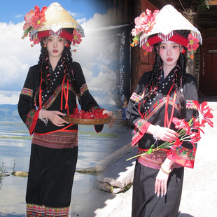 新款新品旅拍布朗族民族服饰服饰套装少数民族傣族服装贵州苗寨服