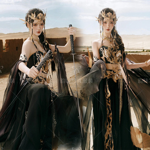 影楼新款敦煌飞天圣火异域风情西域大漠公主旅拍摄影舞蹈写真