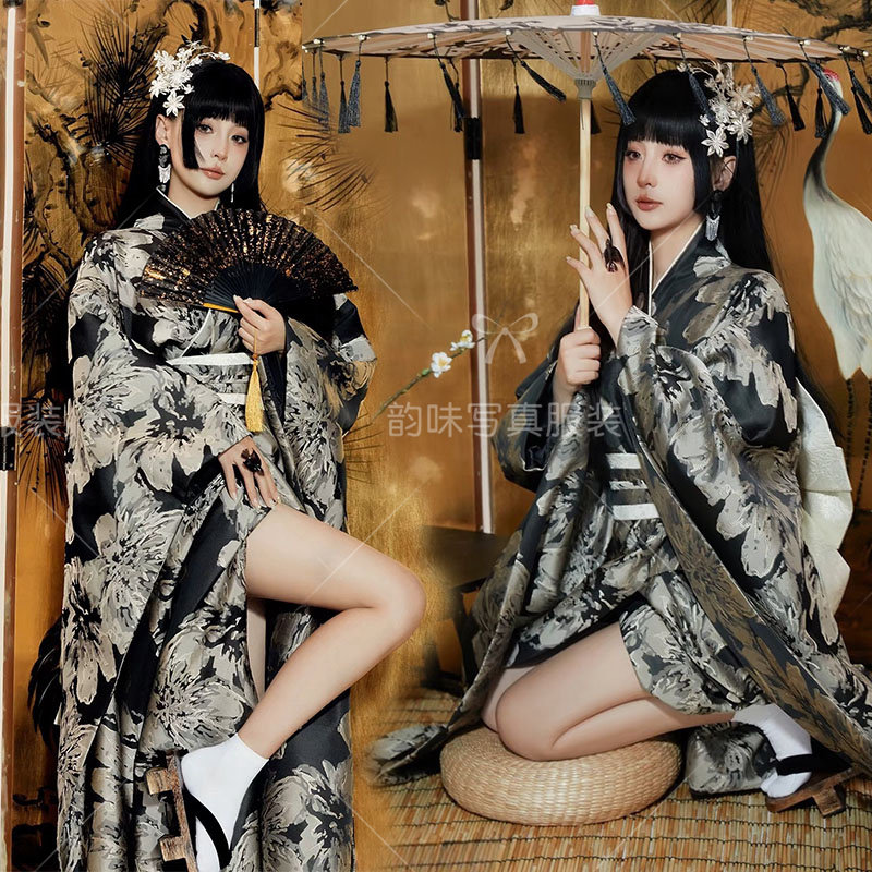 影楼新款和服黑道千金传统改良日本日式摄影服旅神明少女写真浴衣