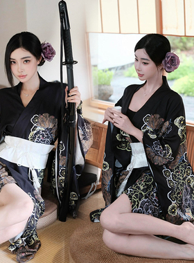 和服影楼少女写真新款黑色系列浴衣传统日式日系拍照复古摄影服装