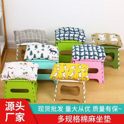 凳子送垫子加厚塑料折叠便携椅子家用换鞋小矮凳成人板凳火车马扎