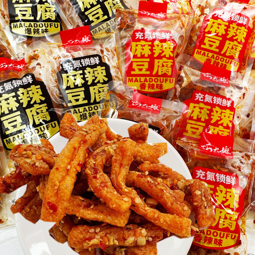 巧大娘麻辣豆腐干香辣味充氮锁鲜爆辣味休闲零食小吃解馋夜宵食品