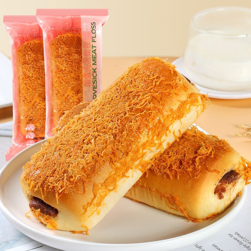 秀峰香相思肉松面包110g早餐整箱