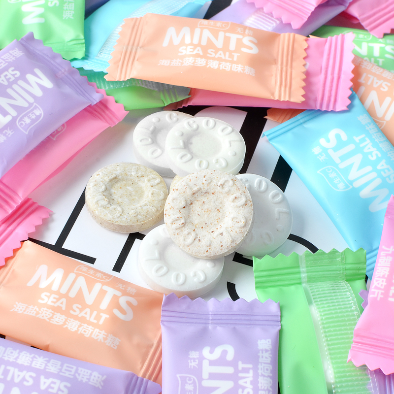 优之唯品无糖海盐薄荷糖250g网红接吻糖圈圈清凉口气清新糖果散装|ruв категории закуски/орехи/специальность, конфеты/желе/пудинг, конфеты - от Buy2taobao.com для оказания профессиональной услуги покупки агента Taobao