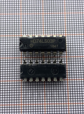 原装正品 直插 HD74LS03P DIP-14 与非门/带开路集电极 逻辑芯片