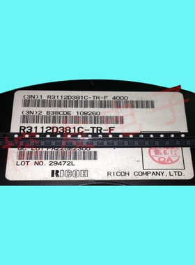 R3112D381C-TR-F/3.8V低压探测器CMOS/SON1612-6丝印:B38