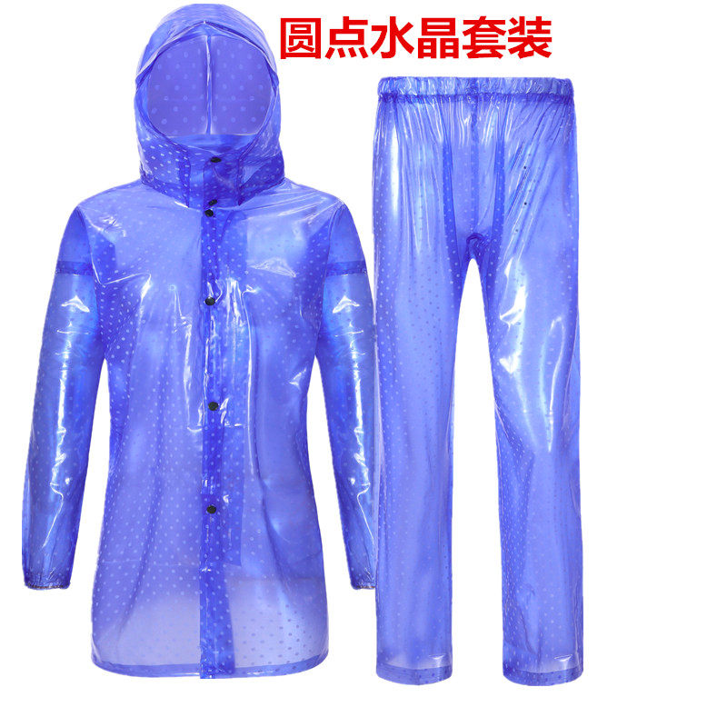 雨衣雨裤套装透明女式女款采茶分体成人骑行防暴雨外卖雨衣外套