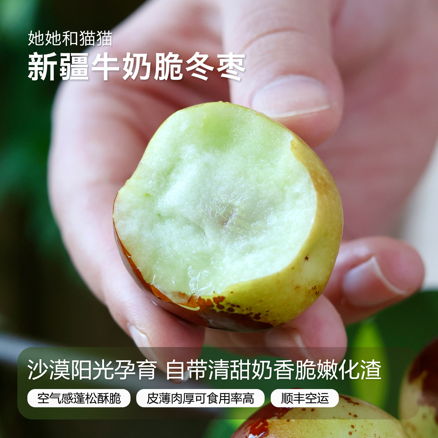 她她和猫猫新疆牛奶脆冬枣清甜奶香皮薄肉厚嘎嘣脆当季鲜水果礼盒