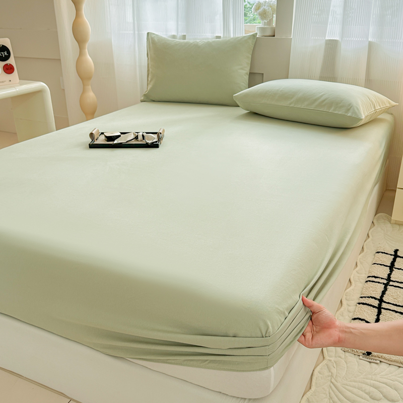 倍宁A类大众全棉磨毛加厚床笠