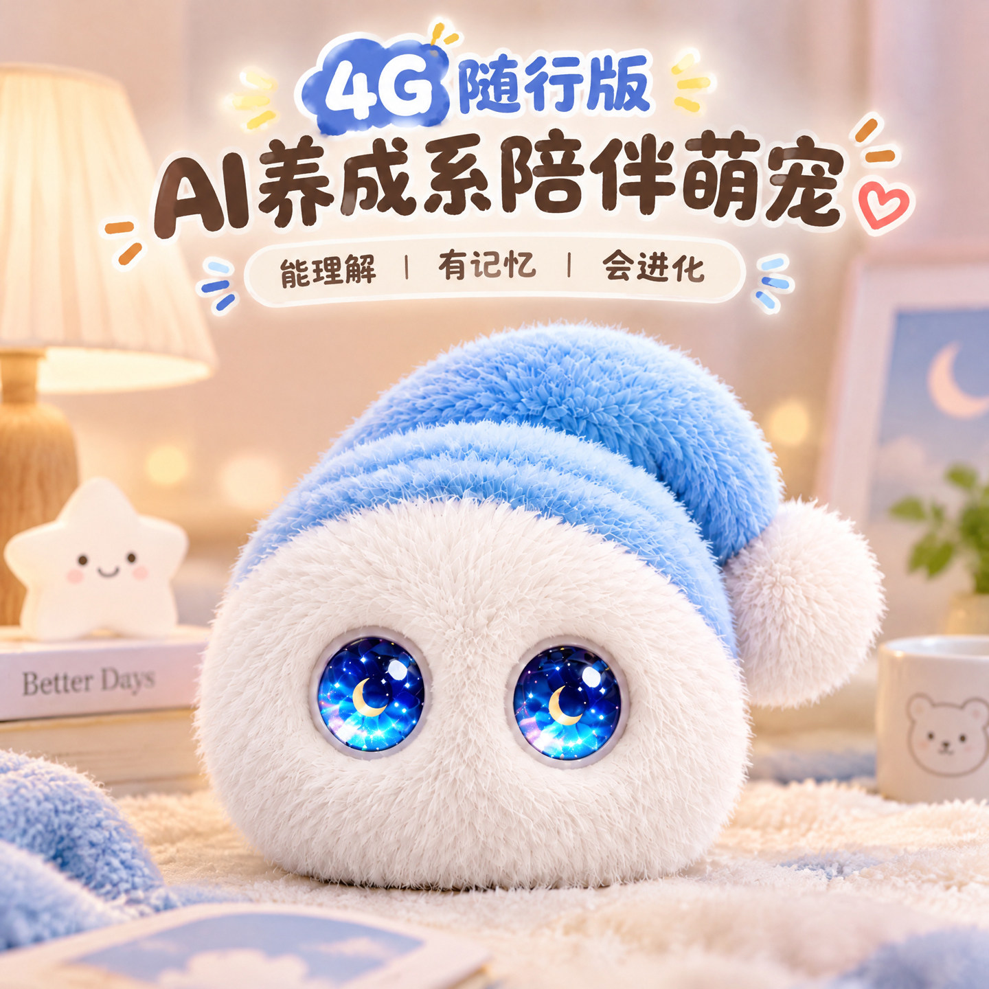 ai陪伴小机器人宠物豆包电子毛绒玩具智能对话芙仔娃娃偶礼物福崽