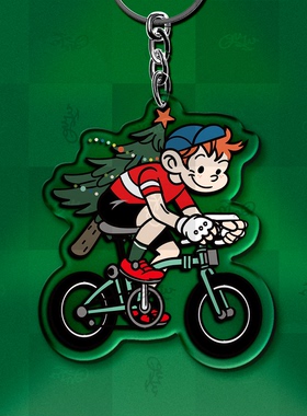 创意圣诞小布BROMPTON钥匙扣精致滴胶挂件潮流可爱创意包包配饰