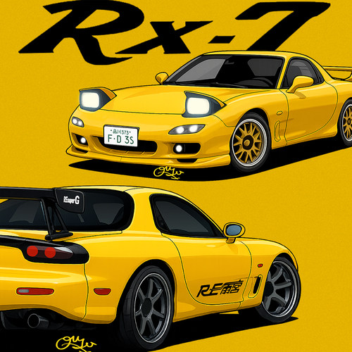 马自达Mazda雨宫RX-7FD3S冰箱贴