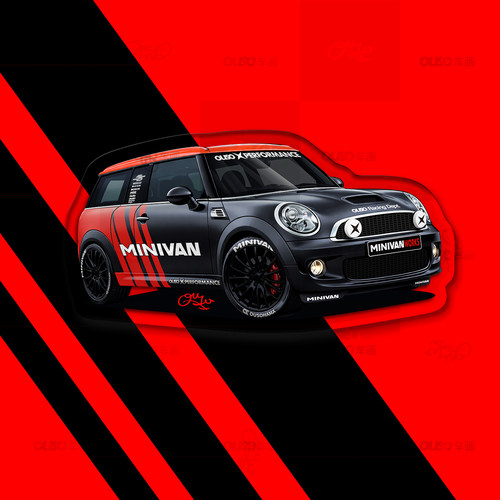 MINICLUBMANR55亚克力冰箱贴