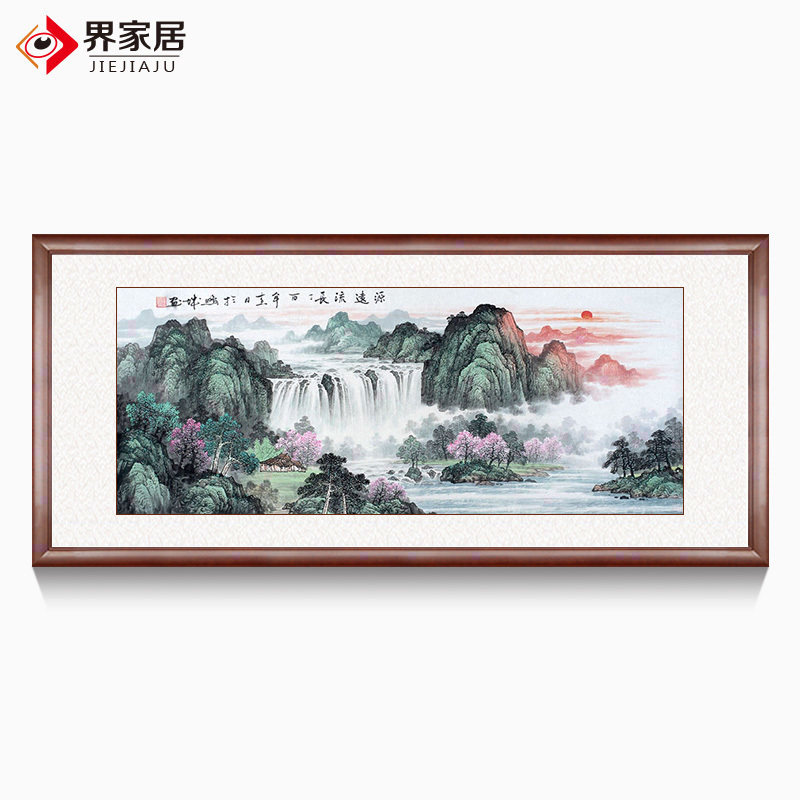 手绘国画聚宝盆山水画源远流长中式客厅办公室沙发背景墙装饰画在类目 家居饰品, 装饰画, 国画中 - 来自Buy2taobao.com提供专业的淘宝代购服务