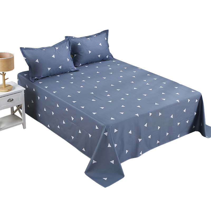 全棉床单单件纯棉学生宿舍单人双人被单1.2m/1.5/1.8/2米炕单斜纹