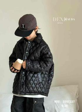 大E冬款儿童棉服外套中大童夹棉衬衫上衣男女童棉衣67227