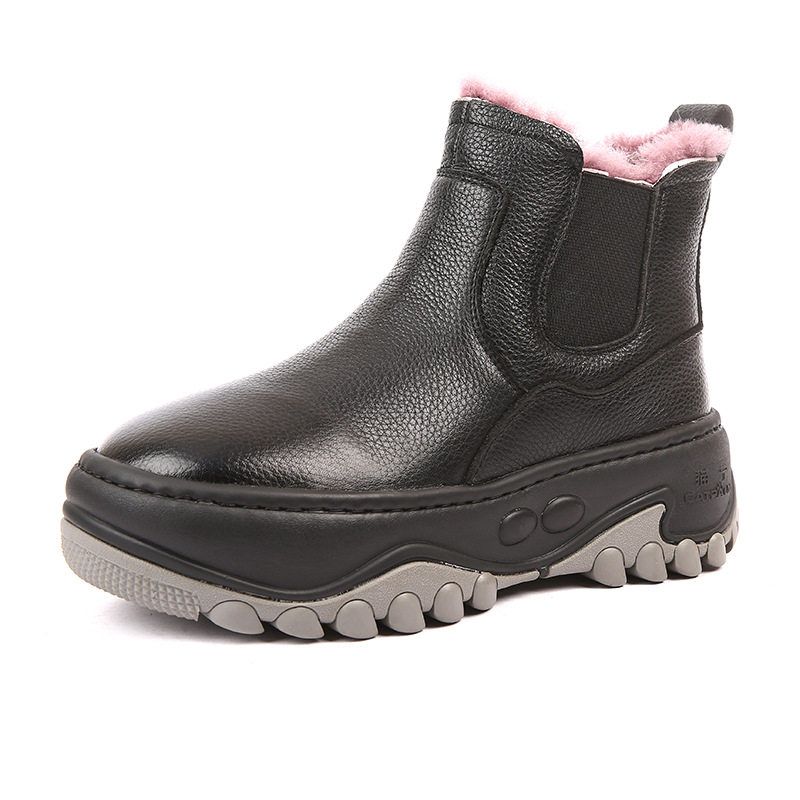 一体东北加厚棉鞋防滑防水靴女