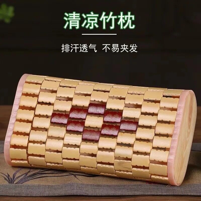 夏季竹片丝空心凉爽护颈枕