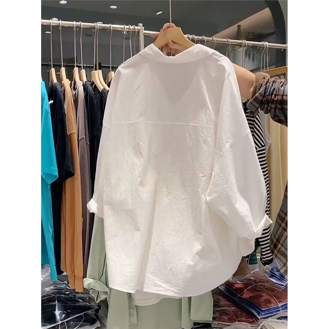白衬衫女中长版上衣轻熟