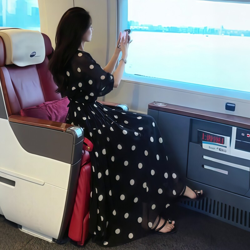 黑色波点洋装女2026夏新