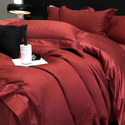 床单式100S纯棉婚庆四件套高级感