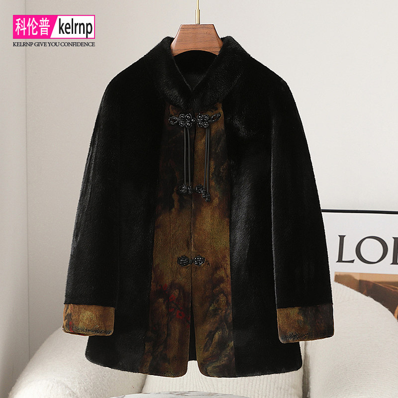 金貂绒大衣女2025冬新短款时尚复古大气质海宁仿水貂毛毛皮草外套,女装/女士精品,皮草,淘宝优惠券,粉丝福利购,淘宝优惠卷