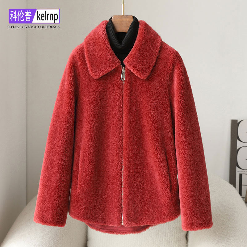 羊剪绒大衣女2025冬新短款百搭时尚保暖海宁羔羊毛毛颗粒皮草外套,女装/女士精品,皮草,淘宝优惠券,粉丝福利购,淘宝优惠卷