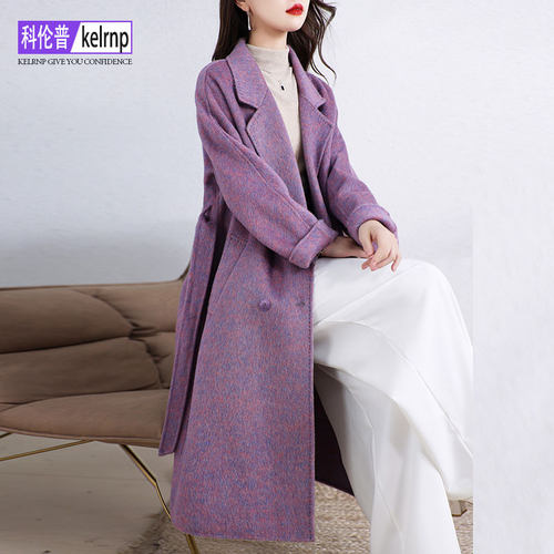 时尚温柔简约呢子超细羊毛呢外套