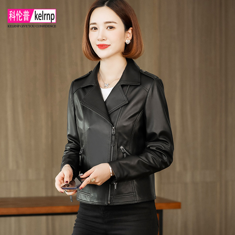 海宁真皮皮衣女2026春秋新款短款高端机车洋气质绵羊皮夹克小外套