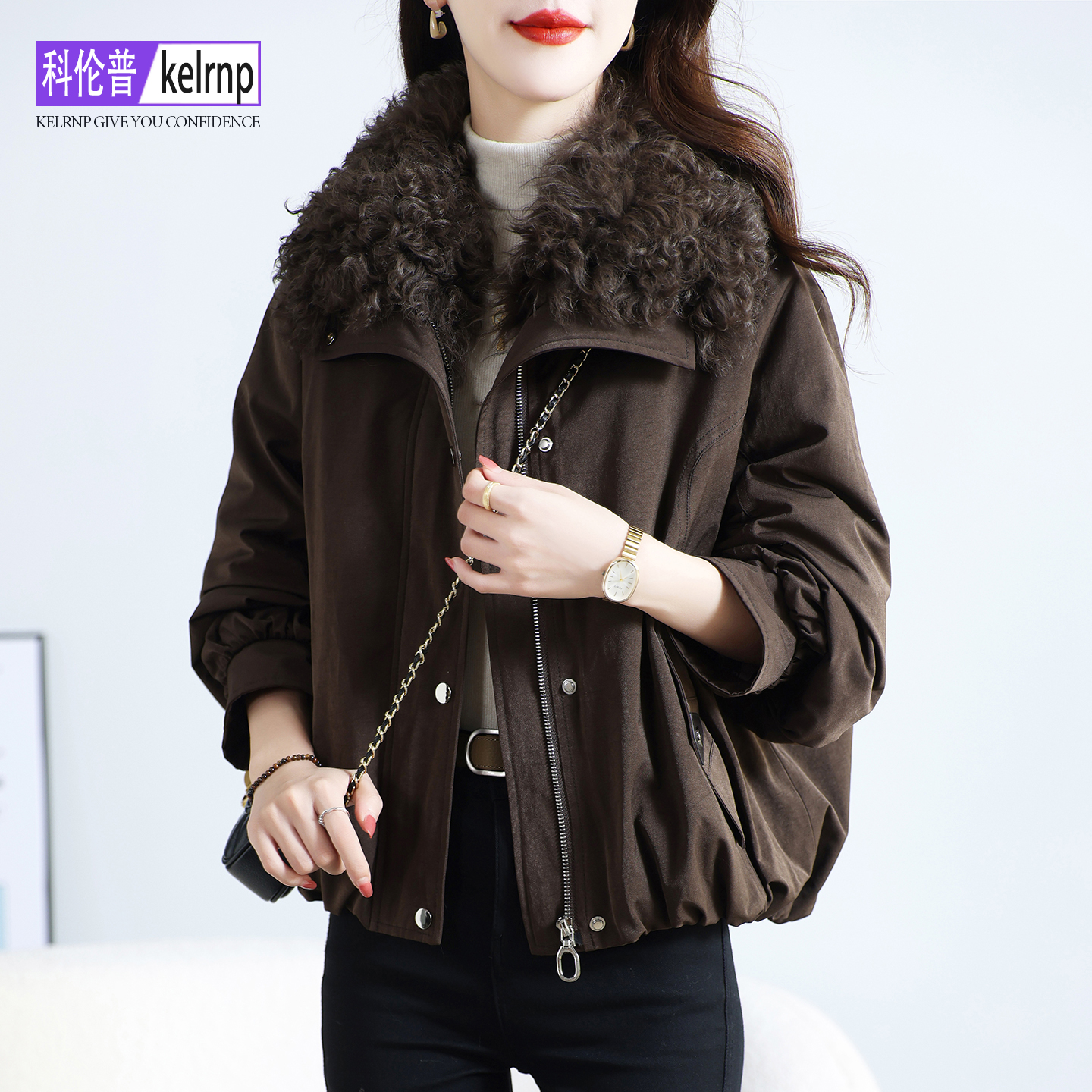 小个子设计感加厚保暖羽绒服外套