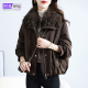 羊毛领真皮草大衣女2026冬新短款 小个子设计感加厚保暖羽绒服外套