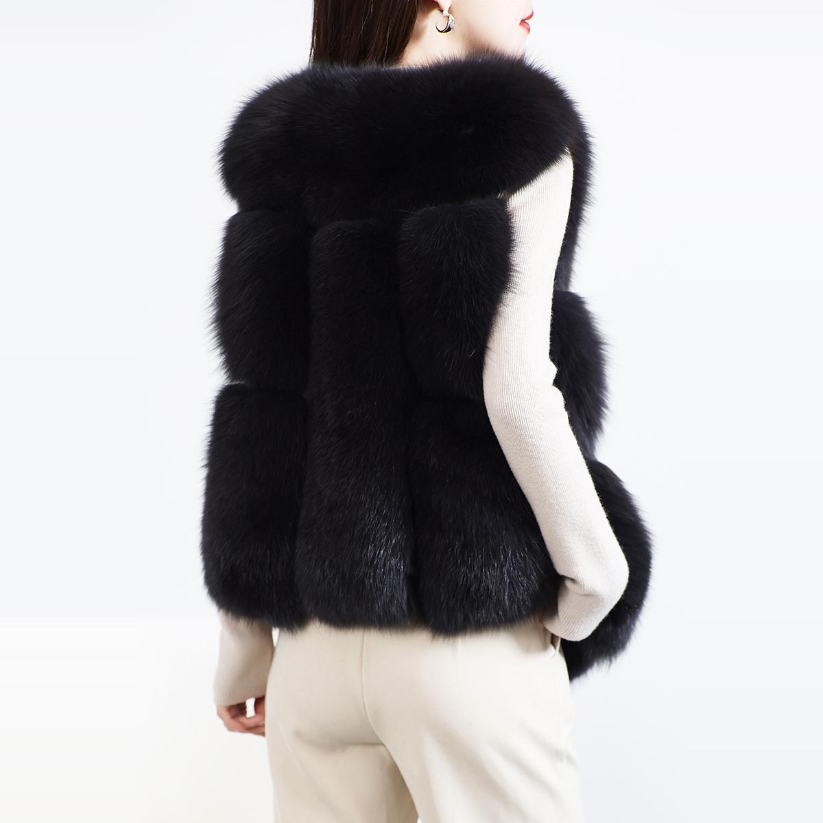 纯狐狸毛毛马甲女真毛背心2025冬新小个子高档进口整皮草外套大衣