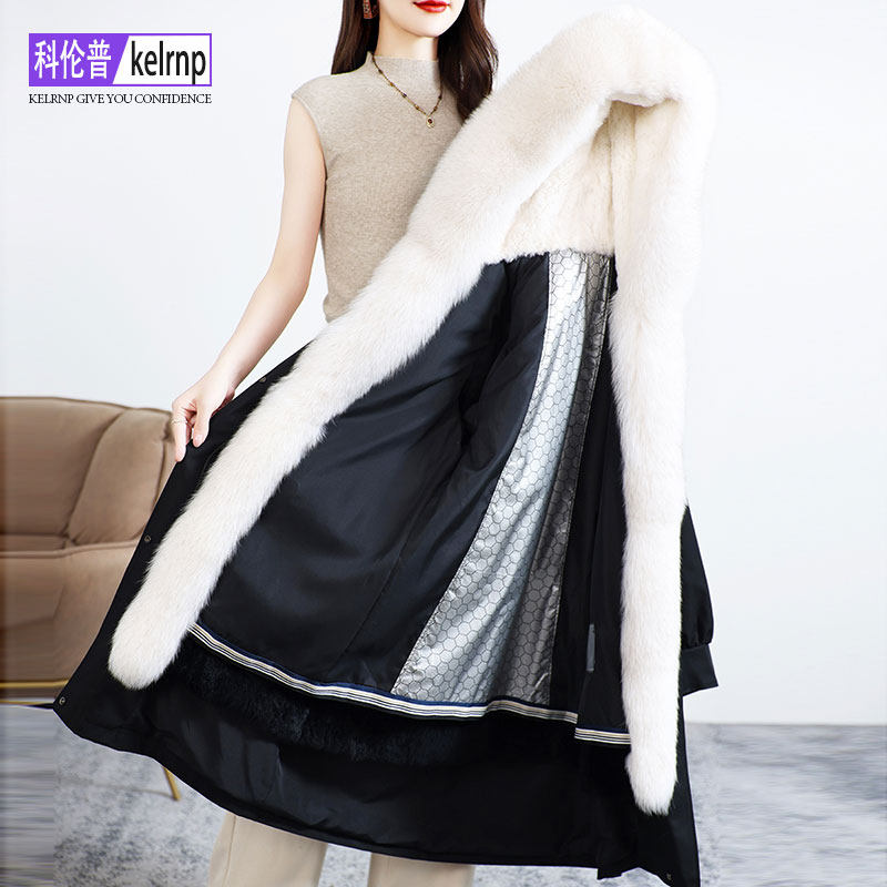 派克服女2025新中长加厚保暖獭兔毛内胆狐狸毛领皮草大衣拆卸外套,女装/女士精品,派克服,淘宝优惠券,粉丝福利购,淘宝优惠卷