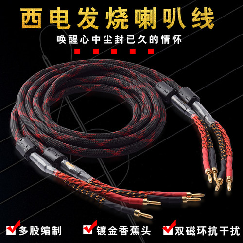 进口古董西电发烧喇叭线音箱线HiFi功放胆机连接线纯铜音响线特价