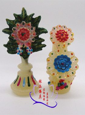 特价 佛前八供用品之朵玛食子(食子+花) 花食子 树脂彩绘 防玉款