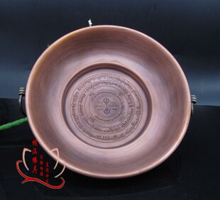 纯铜施食盘中阴烟供坛城法器烟供盘火供香薰炉大号24.5cm