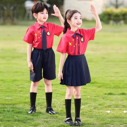 六一儿童合唱服演出服中小学生大合唱团主持人演讲朗诵比赛表演服