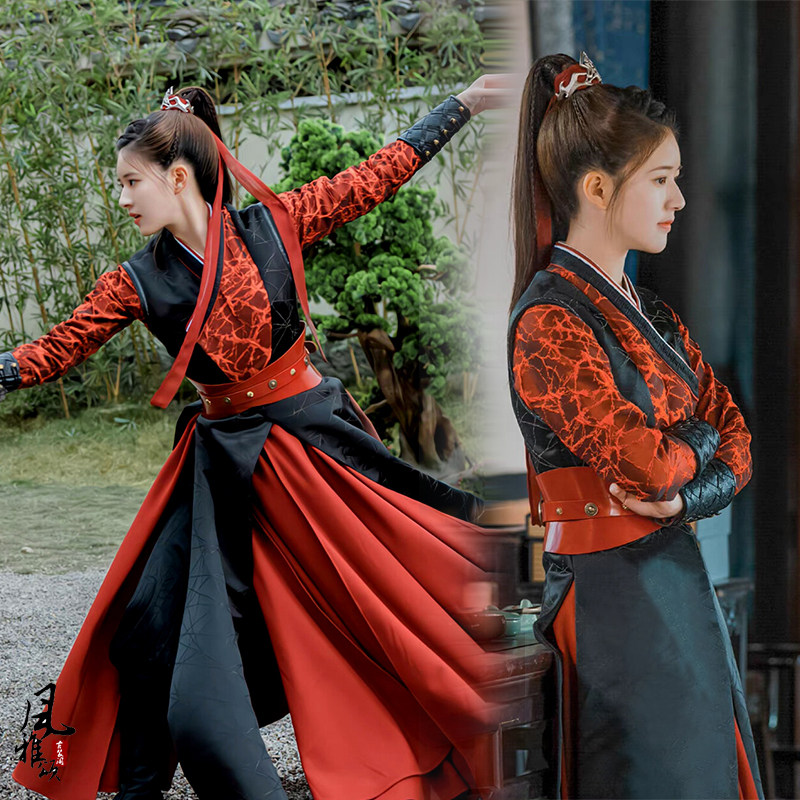 影视古装赵露思桑祈同款汉女服武侠风侠客侠女剑客骑马服演出服